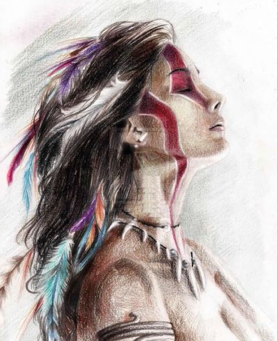 400x491 Native American Girl Tumblr - Native American Girl Drawing