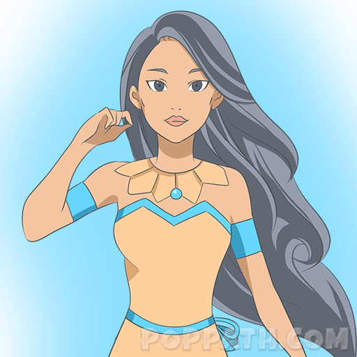 512x512 How To Draw A Native American Princess Pop Path - Native American Girl Drawing