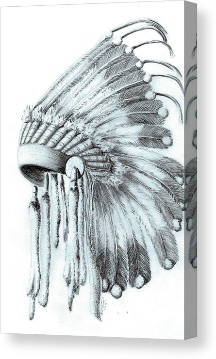 445x740 native american headdress canvas print canvas art - Native American Headdress Drawing