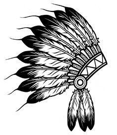 Native American Headdress Drawing at PaintingValley.com | Explore ...