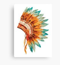 210x230 Native American Headdress Drawing Canvas Prints Redbubble - Native American Headdress Drawing