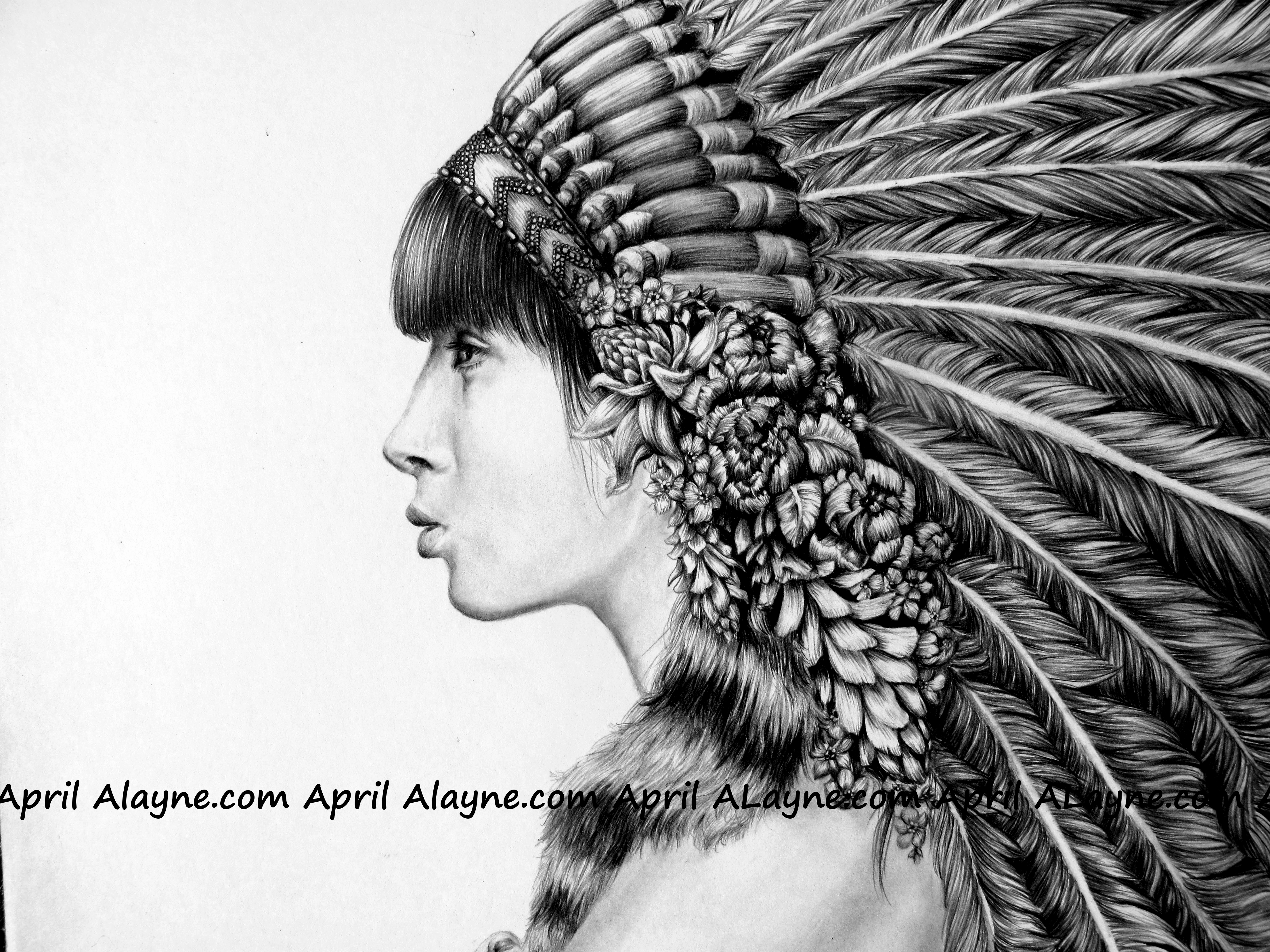 4416x3312 Headdress Aprilalayne - Native American Headdress Drawing