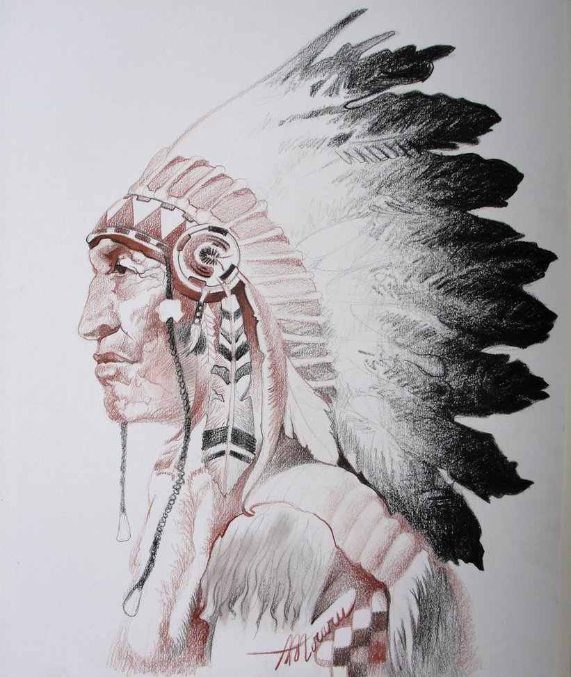 Native American Indian Drawings at PaintingValley.com | Explore ...