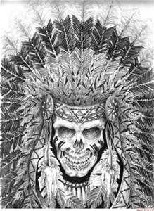 219x300 Native American Skull Drawings - Native American Skull Drawing