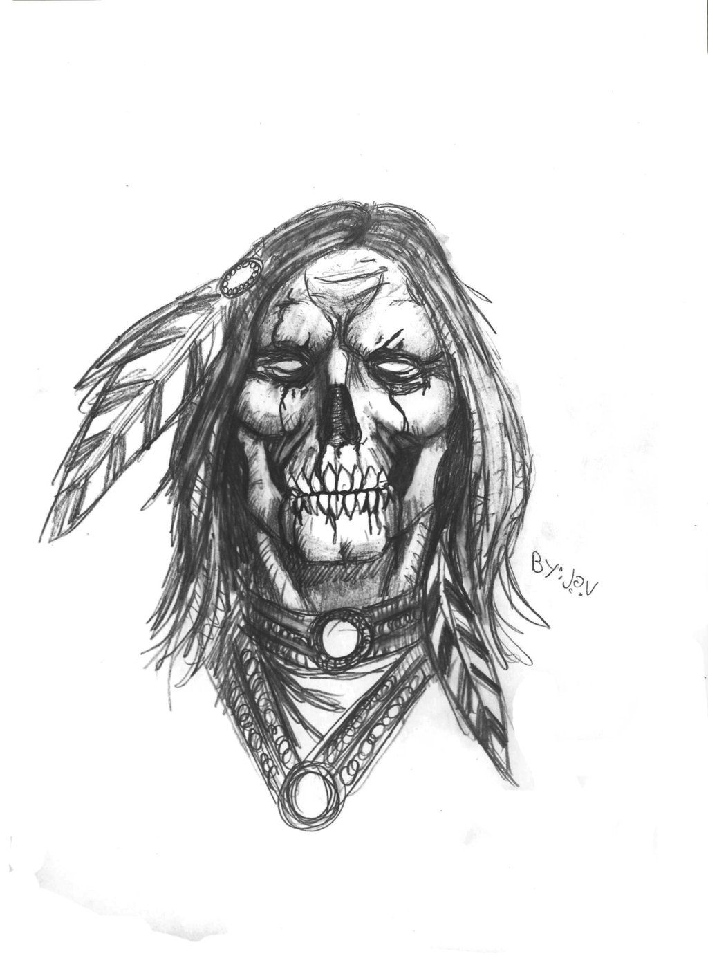 1024x1408 Native American Skull - Native American Skull Drawing
