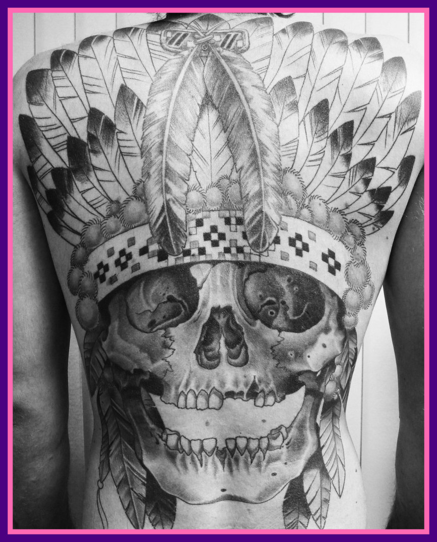 866x1073 Awesome Native American Skull Image Of Tattoo Meani On Indian - Native American Skull Drawing
