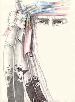 250x342 Native American Warrior Society Of Texas - Native American Warrior Drawing