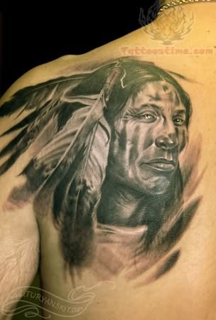 304x450 Native American Warrior Tattoo - Native American Warrior Drawing