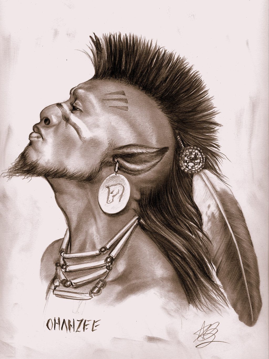 1024x1368 Native American Warriors Ohanzee Centaur Warrior - Native American Warrior Drawing