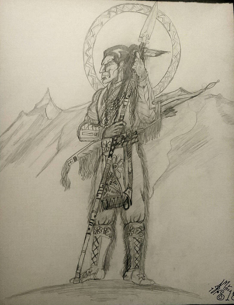 784x1020 Native American Warrior - Native American Warrior Drawing