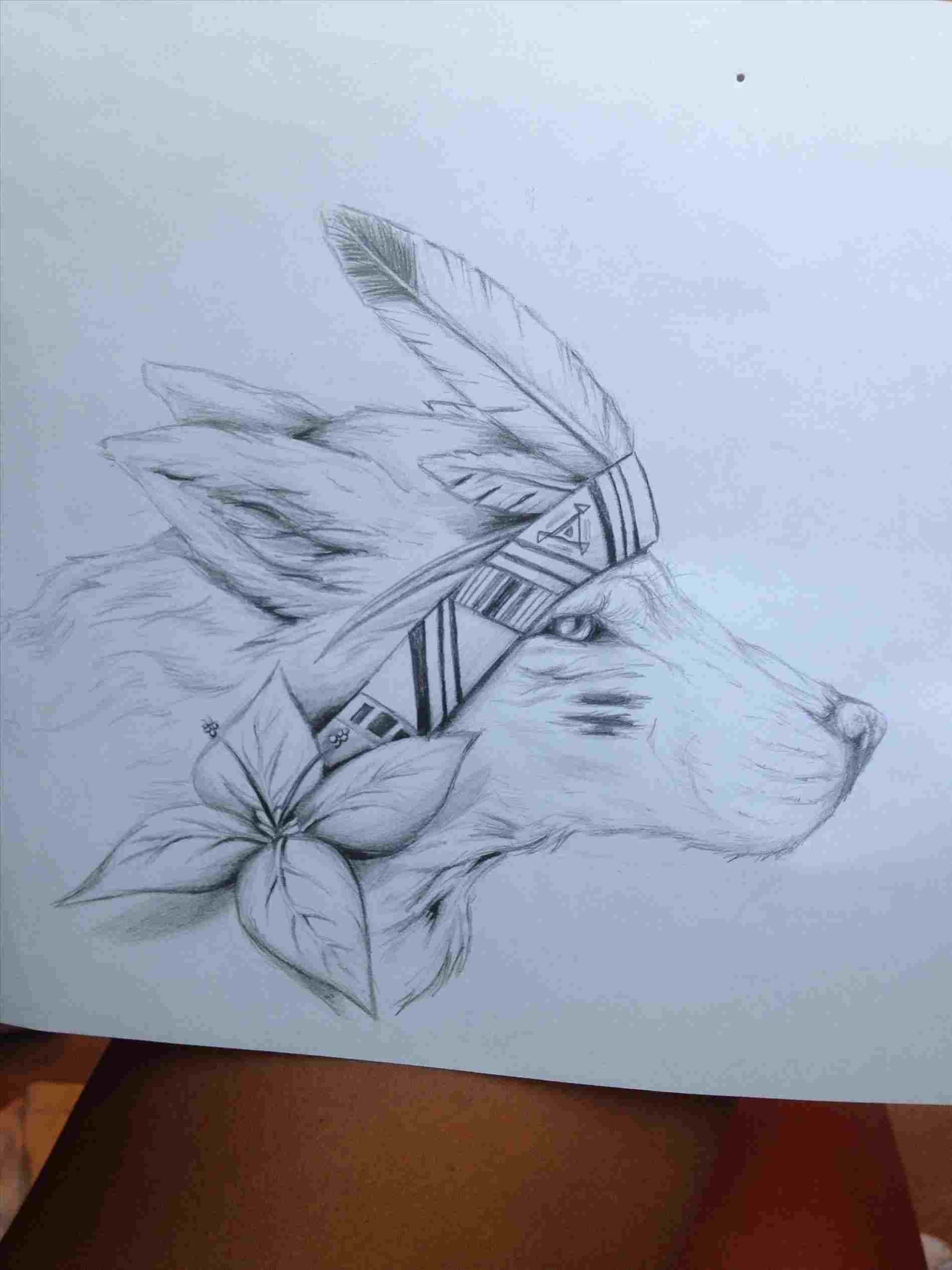 1899x2533 Symbol Native American Wolf Drawing Drawing Fine Art - Native American Wolf Drawing