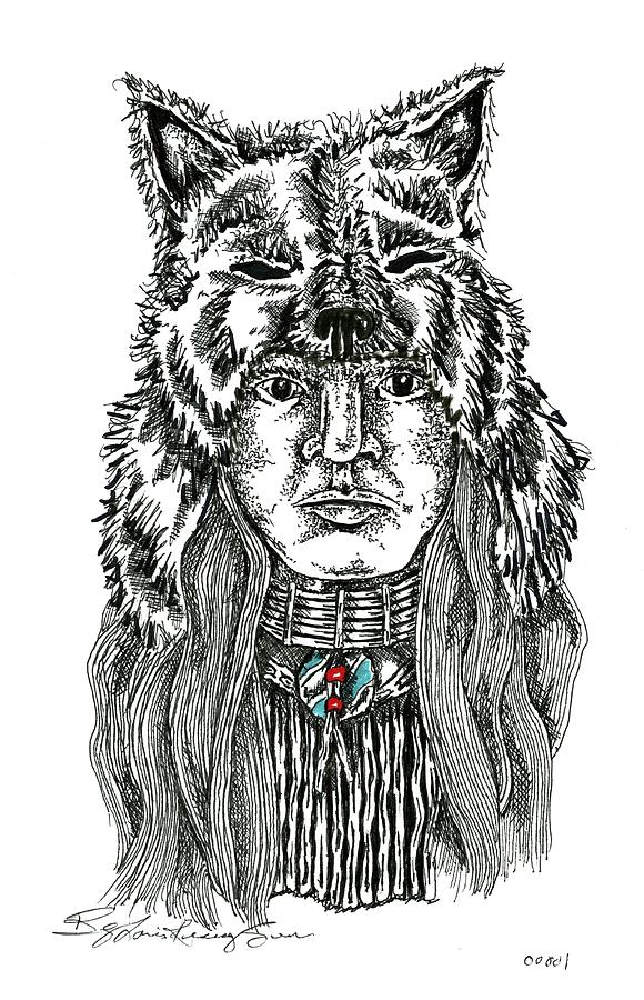 Native American Wolf Drawing At Explore Collection Of Native American Wolf 