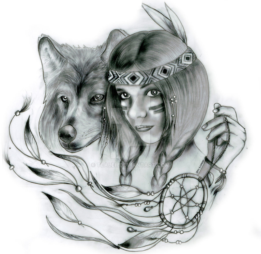 Wolf Drawing Native American For Free Download - Native American Wolf...