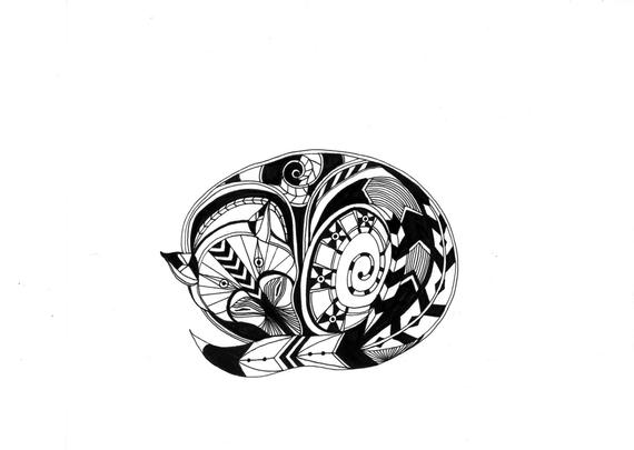 570x405 Wolf Drawing Pen Ink Canvas Print X Etsy - Native American Wolf Drawing