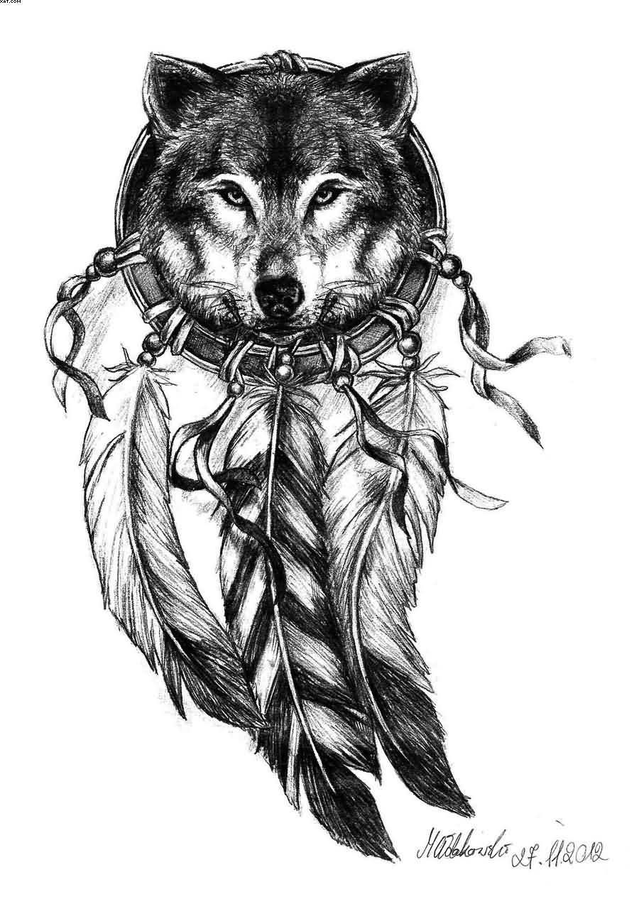 Native American Wolf Drawing at Explore collection