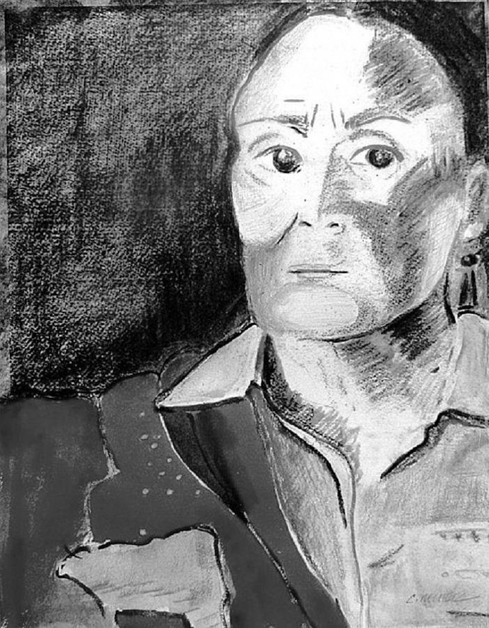 702x900 native american woman of spirit drawing - Native American Woman Drawing