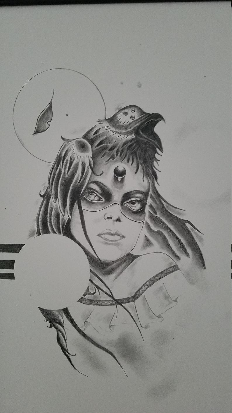 794x1411 native american woman sketch print etsy - Native American Woman Drawing