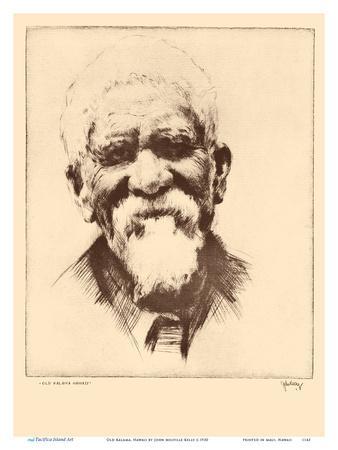 338x450 old kalama, hawaii - Native Drawings