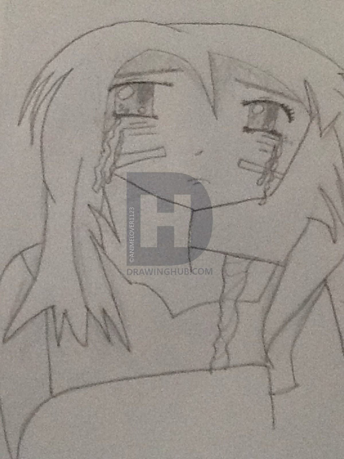1200x1600 Crying Native Girl Drawing - Native Girl Drawing