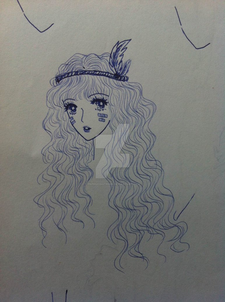 772x1034 Native Girl - Native Girl Drawing