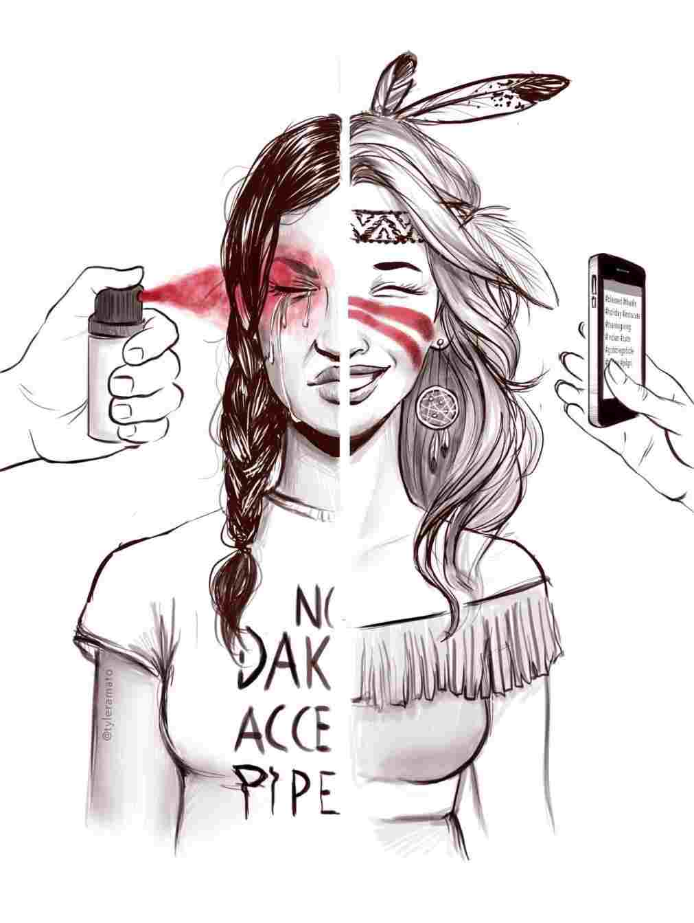 1011x1343 hippie girl drawing tumblr peace and bohemian love stuff - Native Girl Drawing