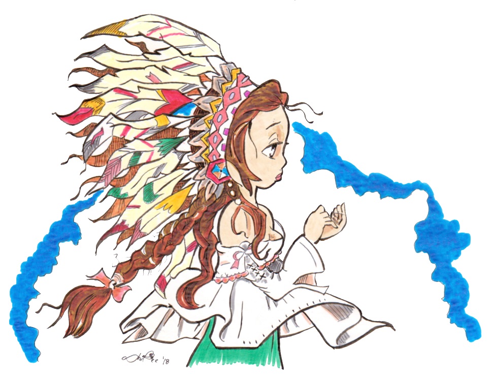 975x750 Native Girl Shippeetoons - Native Girl Drawing