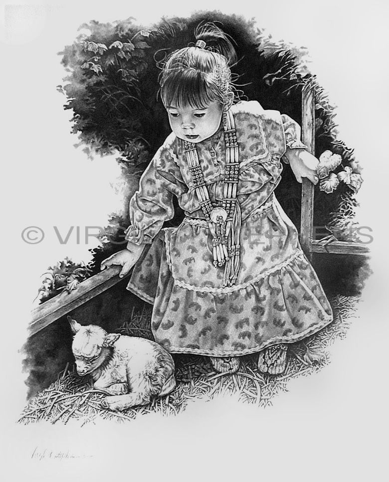 780x966 Pencil Drawing Of A Native American Indian Girl - Native Girl Drawing