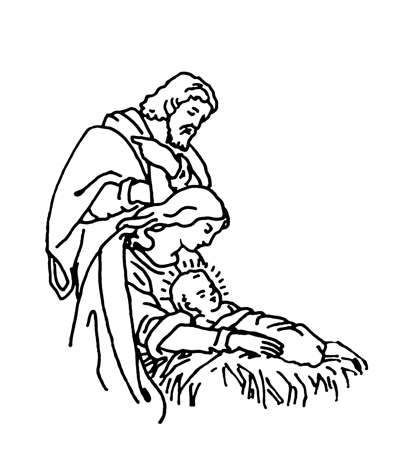 1398x1600 Nativity - Nativity Drawing