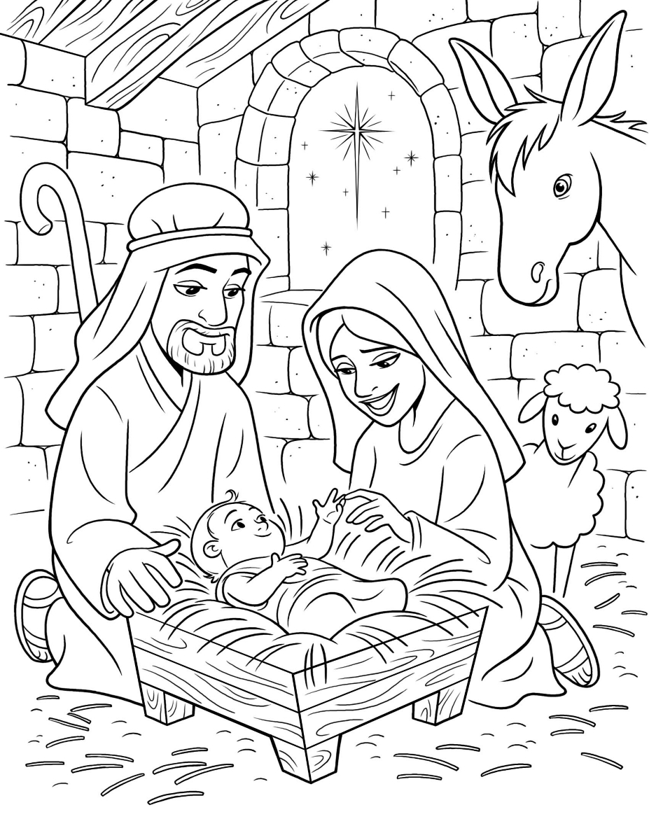 927x1200 The Nativity Drawing Art Drawing Skill - Nativity Drawing