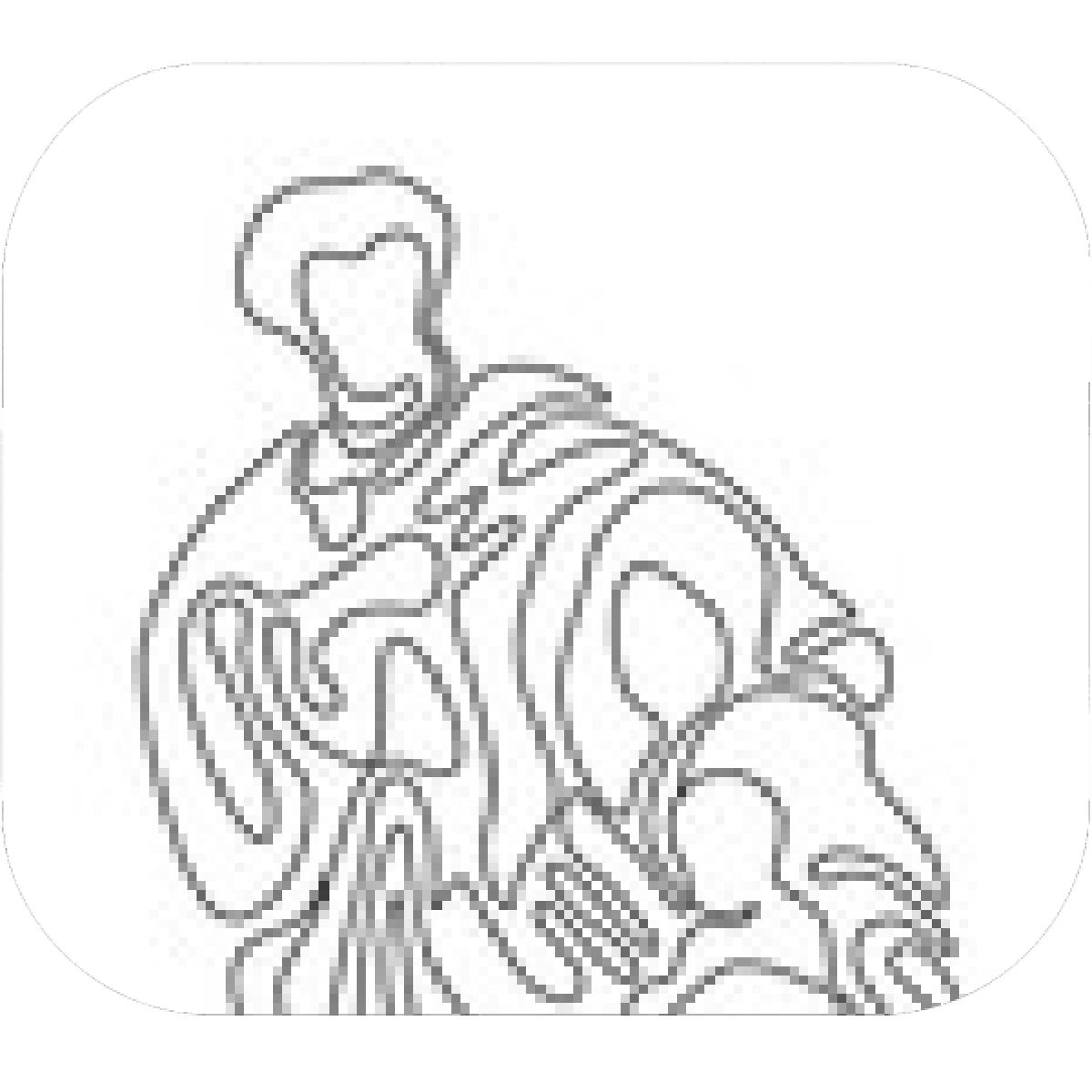 1200x1200 Designs Mein Mousepad Design Mousepad Selbst Designen - Nativity Line Drawing