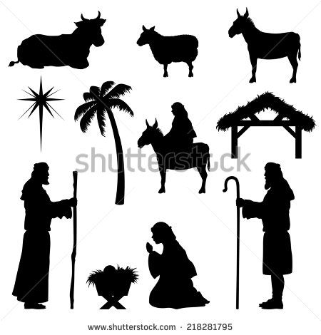 450x470 Australian Nativity Scene Drawing - Nativity Scene Drawing