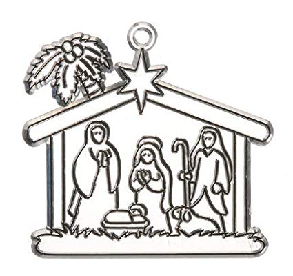 425x400 Nativity Scene Suncatchers - Nativity Scene Line Drawing