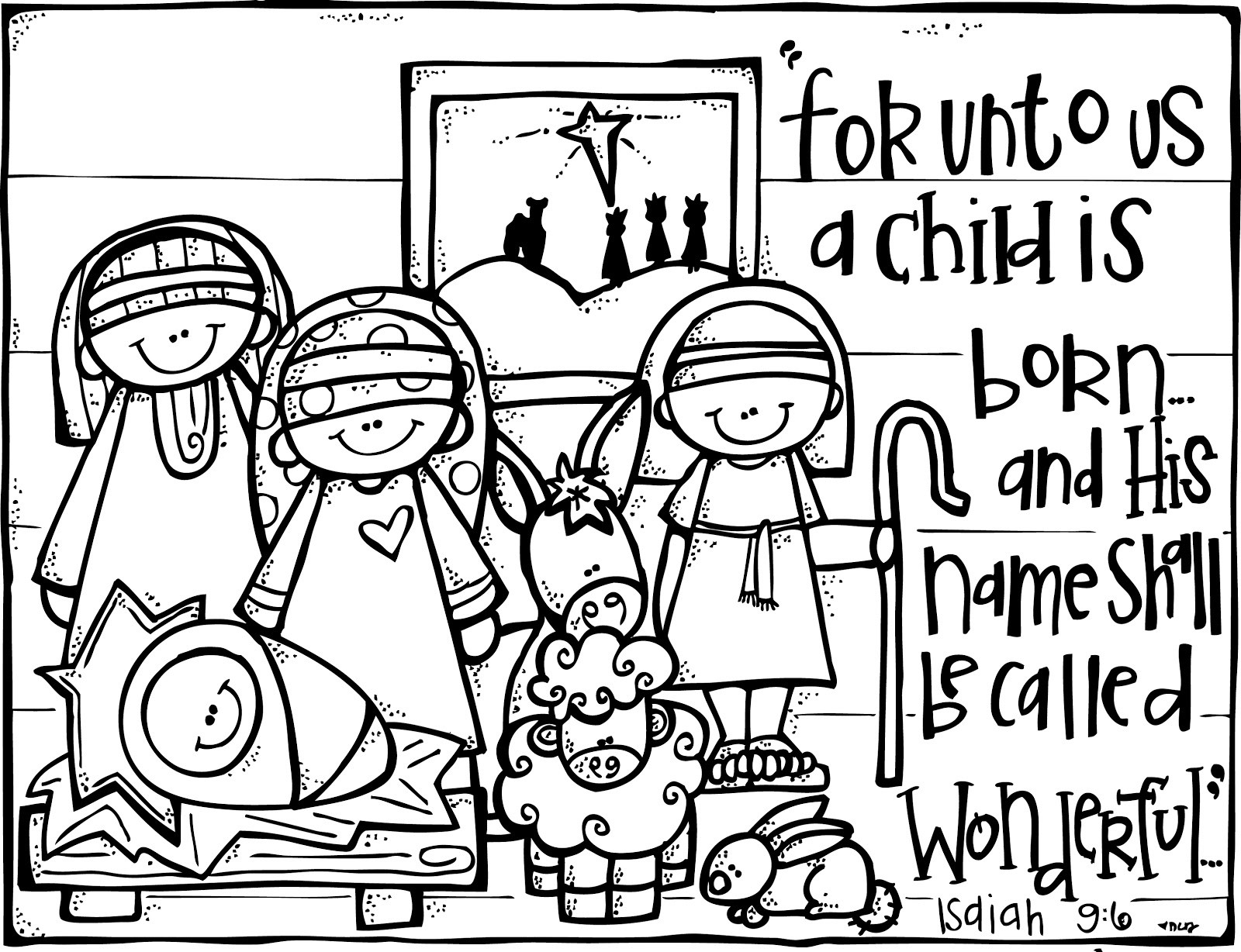 Nativity Scene Line Drawing at Explore collection
