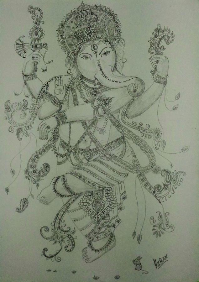 635x900 Natraj Mudra Drawing - Natraj Drawing