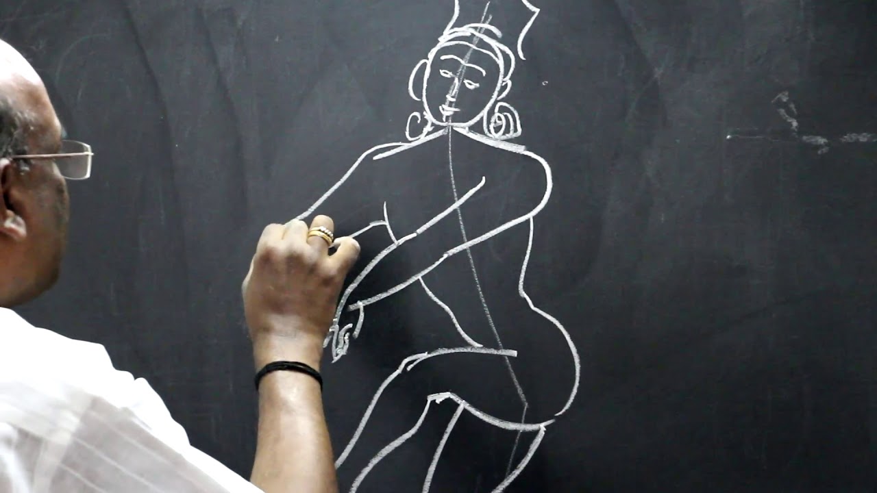 1280x720 Sthapati K Dakshinamoorthy Is Drawing Dance Of Siva - Natraj Drawing
