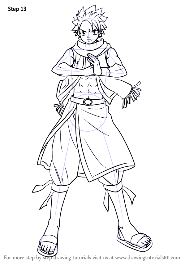 598x844 Learn How To Draw Natsu Dragneel From Fairy Tail - Natsu Drawing