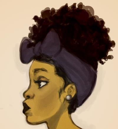 400x436 natural hair art uploaded - Natural Hair Art Drawing