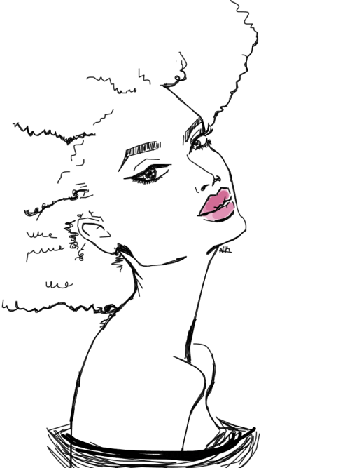 500x667 drawing draw artist paris afro natural hair artists on tumblr afro - Natural Hair Art Drawing