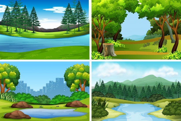 626x419 Nature Vectors, Free In Format - Nature Background Drawing