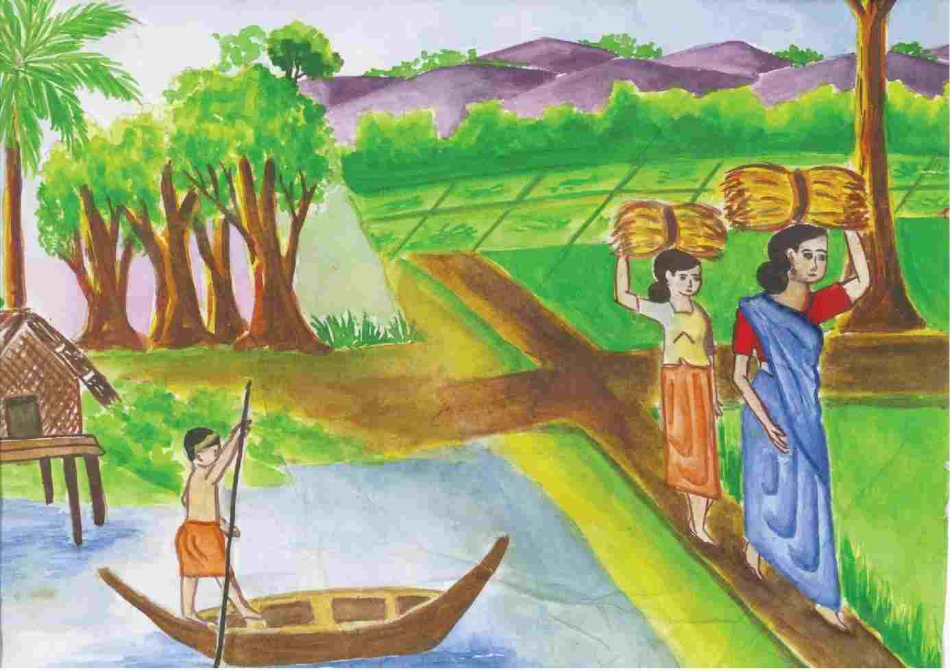 1386x980 Step - Nature Drawing For Kids