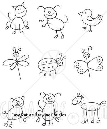374x450 easy nature drawing for kids best doodles images - Nature Drawing For Kids