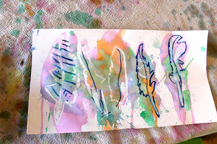 710x473 Feather Art In A Box A Nature Drawing Painting Activity For Kids - Nature Drawing Photos