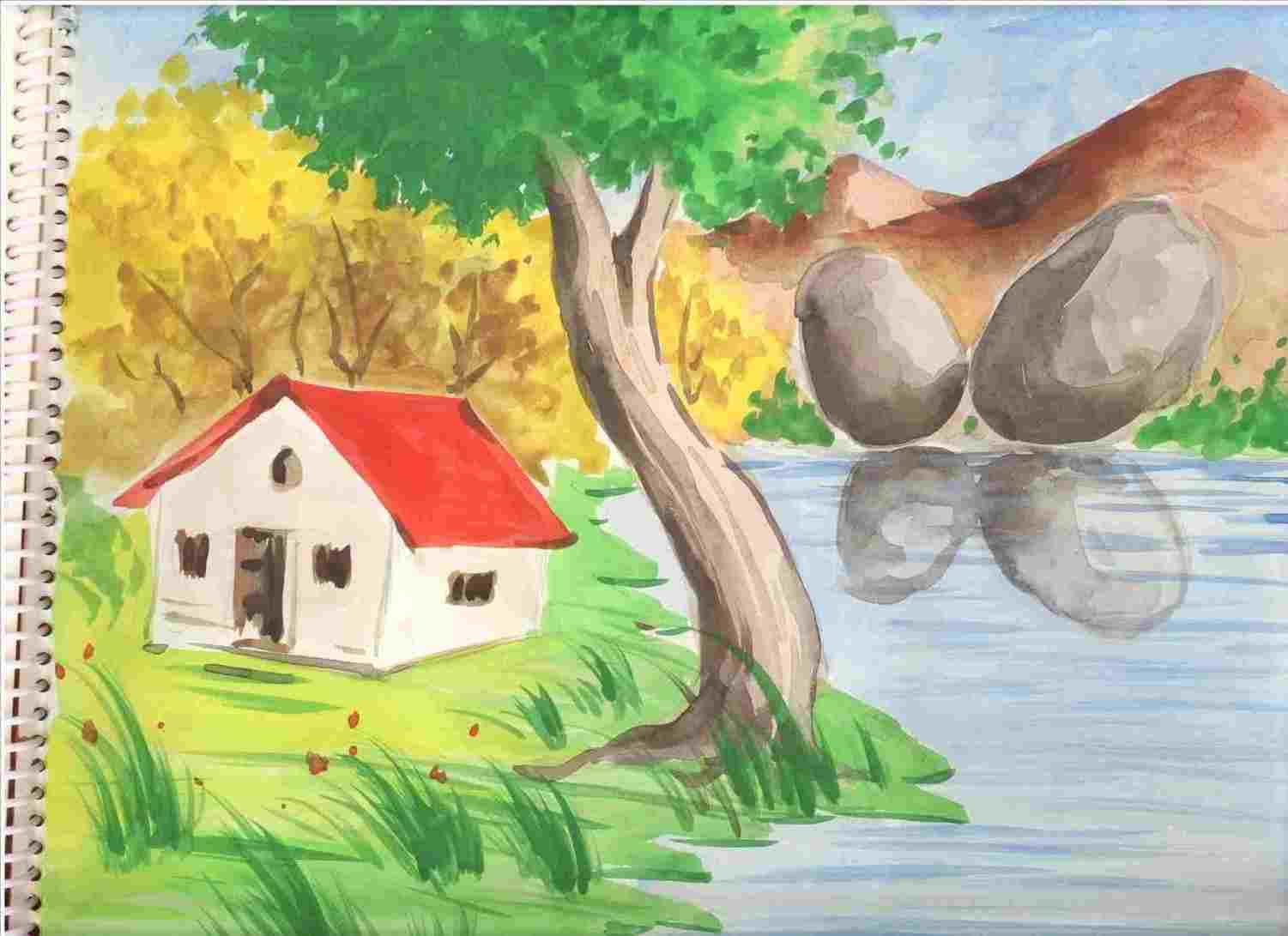 1501x1091 drawing in nature how a scenery nature drawing easy to draw - Nature Drawing Photos