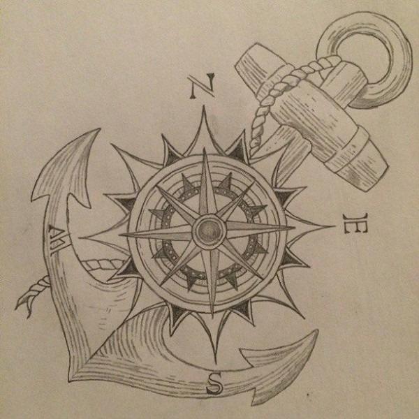 600x600 nautical compass drawing - Nautical Compass Drawing