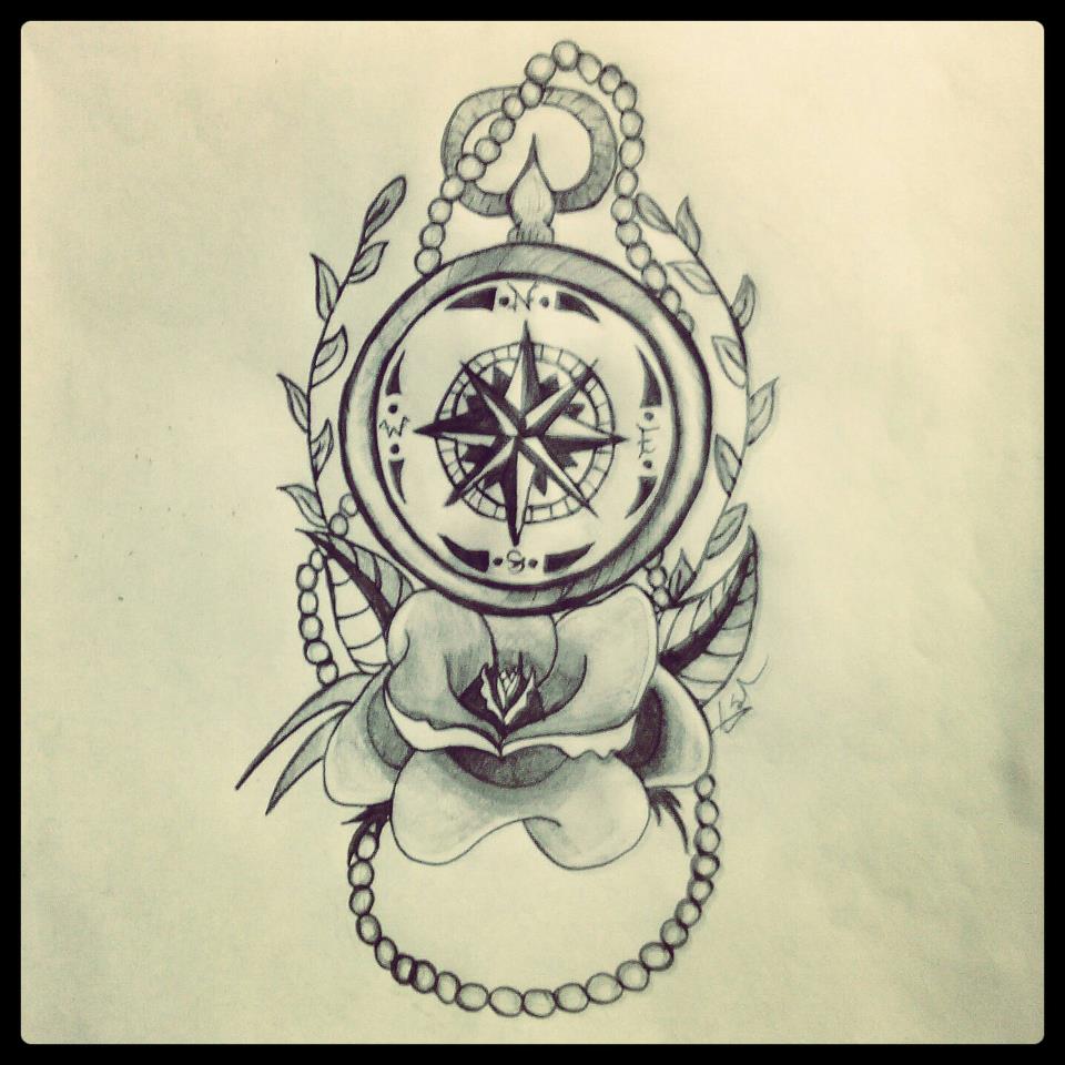 960x960 nautical compass tattoo designs - Nautical Compass Drawing