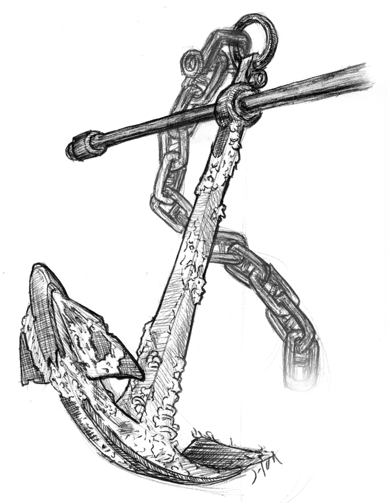 800x1036 anchor drawing nautical for free download - Nautical Drawings