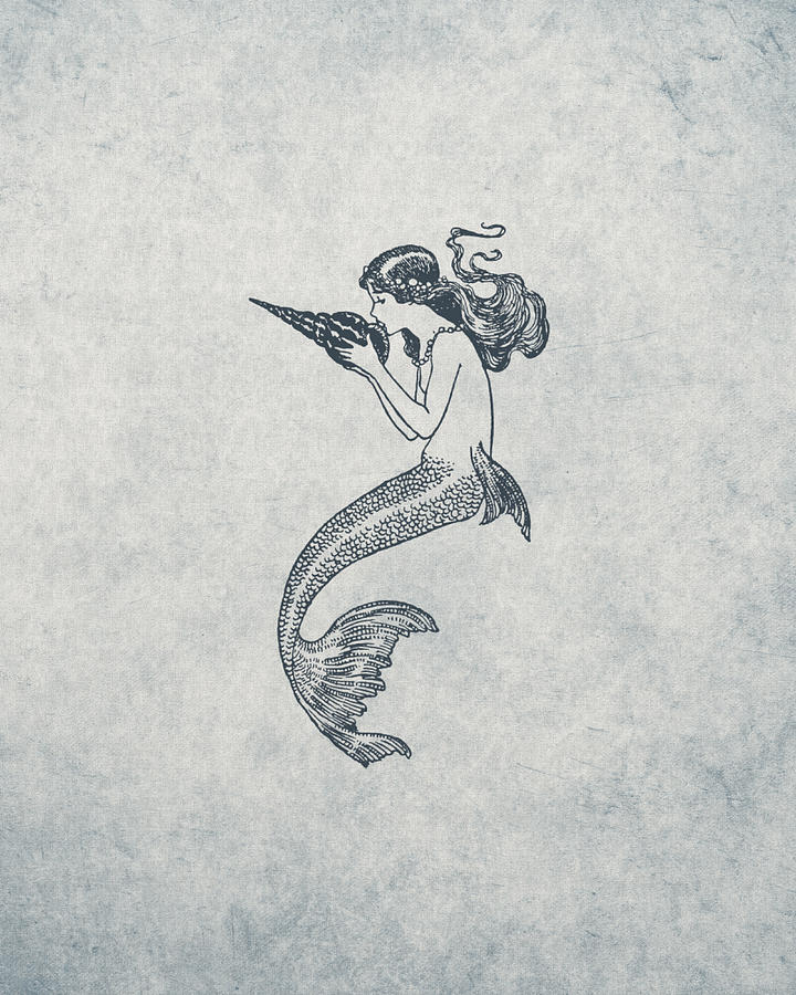 720x900 Mermaid - Nautical Drawings