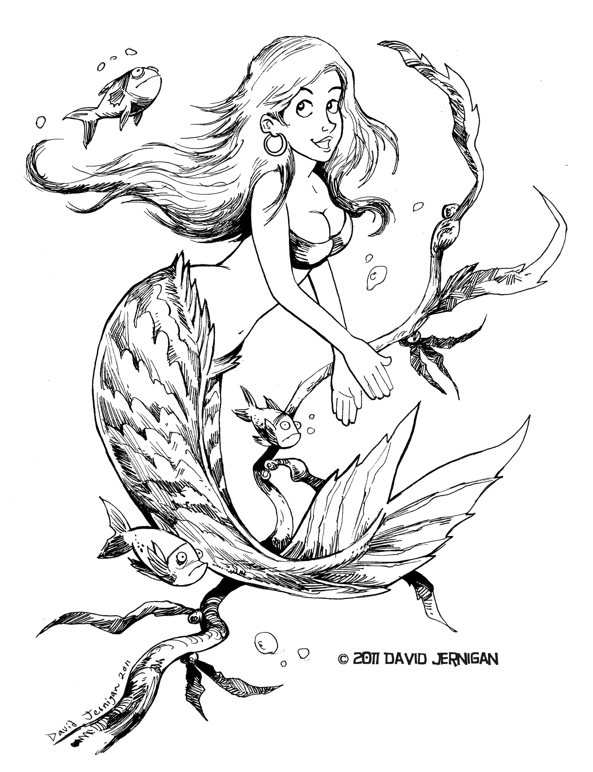 2479x3229 mermaid drawing nautical for free download - Nautical Drawings