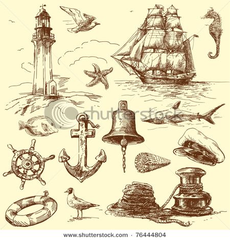 450x470 nautical drawing - Nautical Drawings