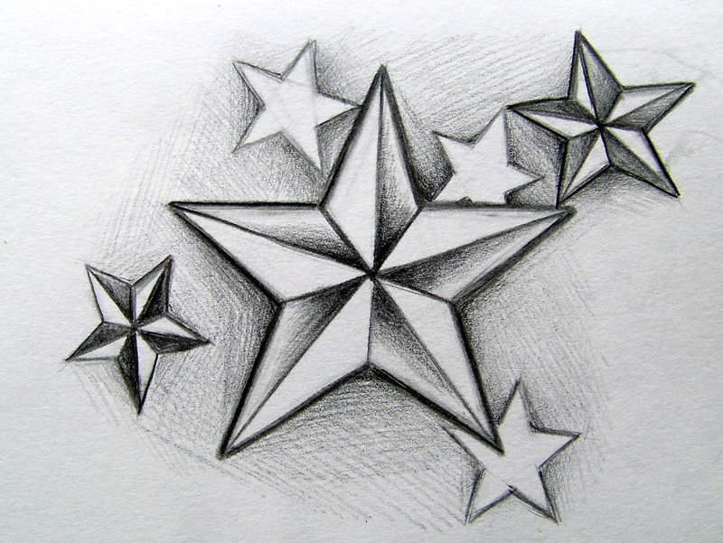 800x601 winged nautical star tattoo design - Nautical Star Drawing